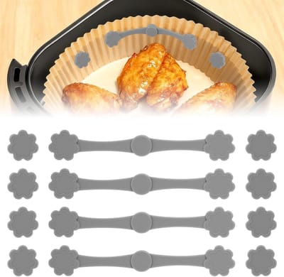 Bakken met Airfryer: 12 Stuks Magneten voor Bakpapier en Siliconen Film, Ideaal voor Koken en Bakken