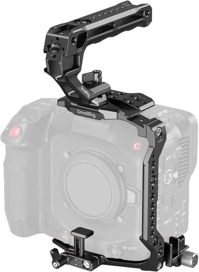 Modulaire Camera Video Cage Kit voor Canon C80 met Top, Zij- en Onderplaat, HDMI Klem en Lensadapterhouder voor Professionele Opnames