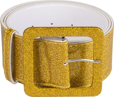 Boland - Riem Glitter goud Goud - Volwassenen - Vrouwen - Hippie - 80's & 90's - Disco