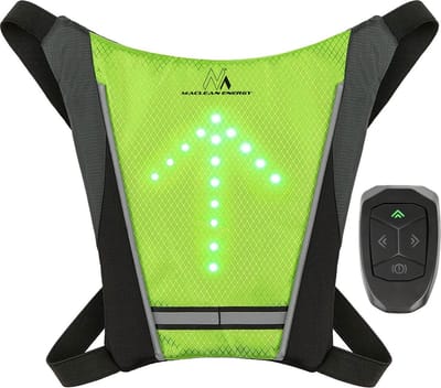 Veiligheidsvest met LED-knipperlichten Rugzak met verstelbare richtingaanwijzers Afstandsbediening Hardlopen Fietsen USB Oplaadbaar fietsvest Universele maat