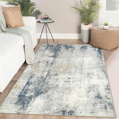 Famanu - Vloerkleden, 80 x 150 cm tapijten, woonkamer, zacht, pluizig, moderne slaapkamertapijten, wasbaar tapijt, antislip laagpolig vloertapijt voor woonkamer, slaapkamer, keuken, kantoor