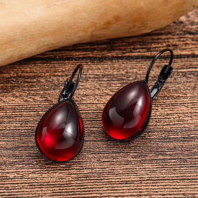 Vintage Gotische Vampier Heks Zwarte Roos Oorbellen Voor Vrouwen Nieuwe Creatieve Feestelijke Gepersonaliseerde Sieraden Halloween Cadeaus black