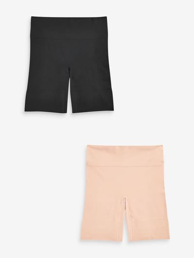 Next - Dames - Set van 2 naadloze anti-schuur shorts - Zwart