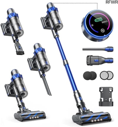 RFWR® Draadloze Stofzuiger met Automatische Mode en Kleurentouchscreen - 40000PA en 55 Minuten Gebruik