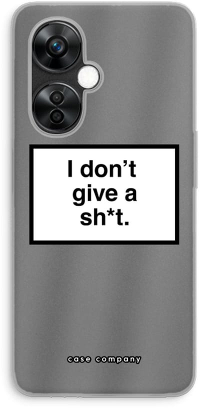Case Company® - Hoesje geschikt voor OnePlus Nord CE 3 Lite hoesje - Don't give a shit - Soft Cover Telefoonhoesje - Bescherming aan alle Kanten en Schermrand