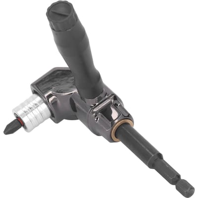 Rechthoekige Schroevendraaier Adapter Aluminiumlegering 90 Graden Schroevendraaier Hulpstuk met ABS Handvat voor gray