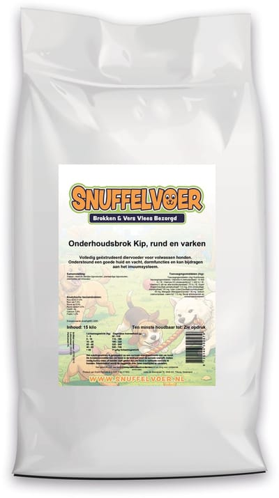 Pawgarden Hondenvoer - Onderhoudsbrok Kip, Rund & Varken - 15kg