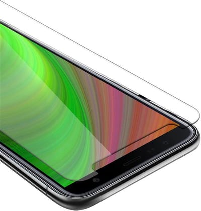 Cadorabo Pantser film geschikt voor Samsung Galaxy J6 PLUS in KRISTALHELDER - Geharde (Tempered) display beschermglas in 9H hardheid met 3D Touch (RETAIL PACKAGING)