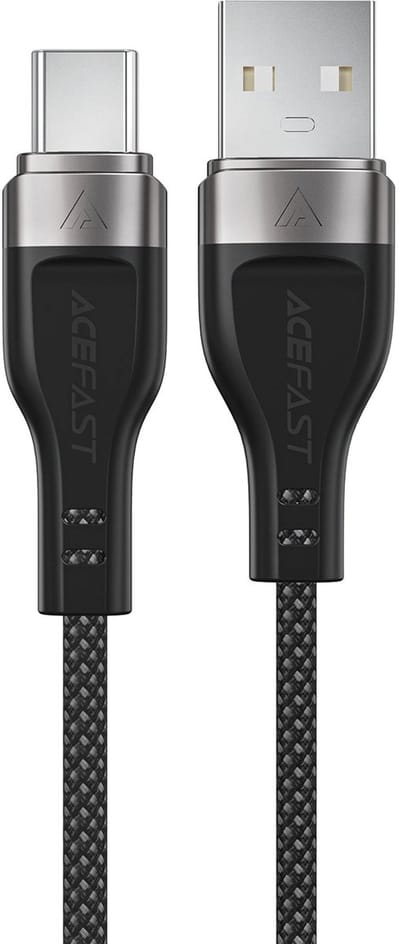 Data- en Oplaadkabel USB-A - USB-C Acefast C11-04, 18W, 1.2m, Zwart