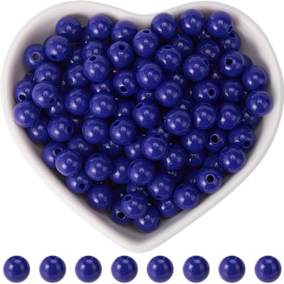 Acryl kralen 8mm ronde kralen ondoorzichtige kleine gladde sieraden blauwe bubblegum bal spacer losse kraal voor sieraden maken armbanden kettingen oorbellen benodigdheden