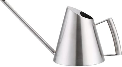 Dailygoods- Gieter 400 ml - Roestvrij Staal - Modern Irrigatiesysteem - Voor Binnen/Buiten - 15 x 10 x 11,5 cm - Ideaal voor Planten - Waterkan