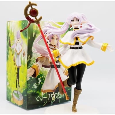 Figurine Anime 20cm Frieren: Au-delà de la Fin du Voyage Frieren Baguette Magique Figurine Statue PVC Modèle de Collection Décoration Poupée Jouet Cadeau
