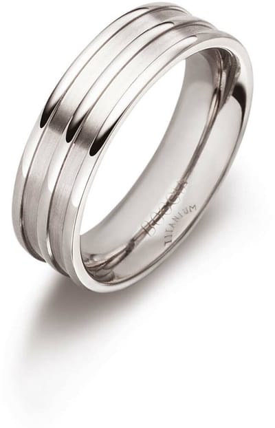 Boccia Titanium 0151-0362 Dames Ring - Sieraad - Vriendschapsring - Zilverkleurig - 6 mm breed