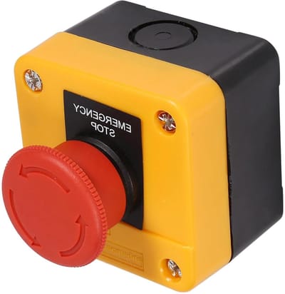 Noodknop Drukknop - Bordschakelaar Schakelaar - Industrieel Gebruik - 1NO 1NC Contact - 2 Stuks 10A - Rood Geel