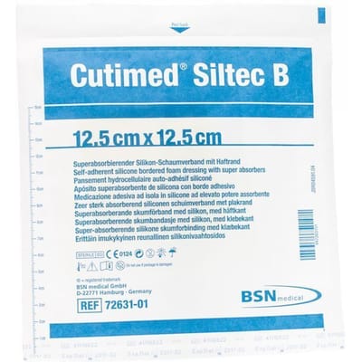 Cutimed Siltec B Kp Steriel 12,5x12,5cm 1 7328401