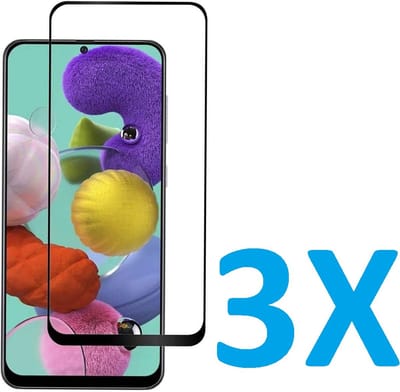 Volledige dekking Screenprotector Glas - Tempered Glass Screen Protector Geschikt voor: Samsung Galaxy A51 - 3x