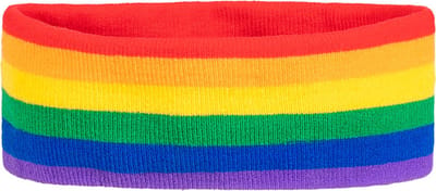 Boland - Hoofdband Regenboog Multi - Één maat - Volwassenen - Unisex - 80's & 90's - Disco- Sport - Pride - Progress