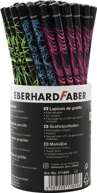 EBERHARD FABER potlood NEON, HB, 72 stuks in koker
