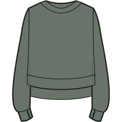 Sweaty Betty After Class Crop Sweatshirt GROEN - Maat XS
