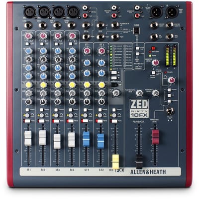 Allen & Heath ZED60-10FX 4 x mono, 2 x stereo, USB, FX - Analoge mixer