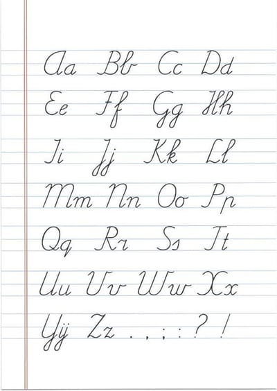 Educatieve poster (Posterpapier) - Schrijfletters - 29.7 x 42 cm (A3)