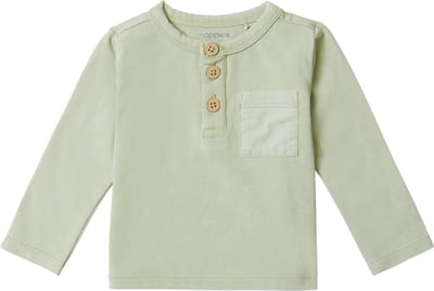 Noppies Boys Tee Brogden long sleeve Jongens T-shirt - Desert Sage - Maat 68