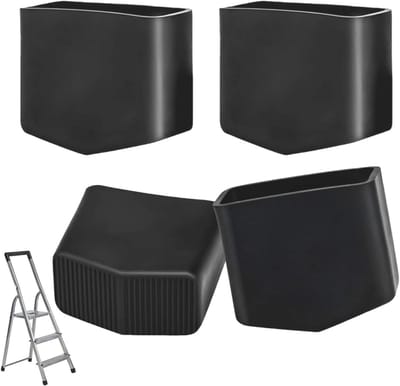 Ladderpoten Rubber - Antislip Doppen - Veilig Werken - Universele Pasvorm - 40x20mm - Zwart