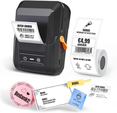 SCH® Labelmaker - Labelprinter - Label Maker - Zwart - 13cm x 10cm x 6cm