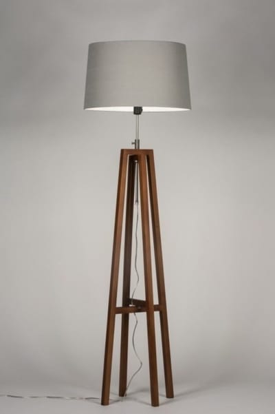 Lumidora Vloerlamp 30549 - LILLE - E27 - Grijs - Hout - ⌀ 45 cm