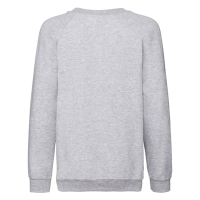 Fruit of the Loom Kinder/Kids Klassiek Heather Raglan Sweatshirt (Heide Grijs)