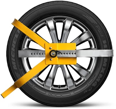 Golaro Auto bandslot - Wielklem - Wielslot - Bandklem - Wielslot Voor Auto - Draagbare Opvouwbare Drie-polige Bandenslot