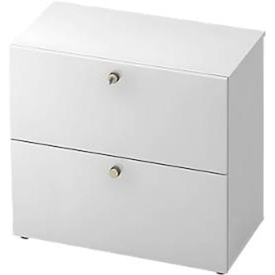 TOPAS LINE archiefkast, 2 dossierhoogtes, met volledig uittrekbare lade, wit/wit