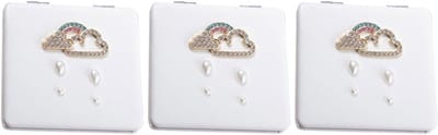 Opvouwbare Make-upspiegel - Compacte Spiegel - Make-up Aanbrengen - Dubbelzijdig Ontwerp - 3 Stuks Set - Wit