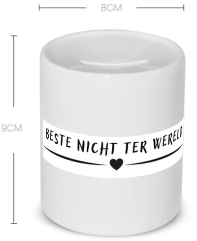 Akyol - beste nicht ter wereld Spaarpot - Nicht - niece - leuk cadeau voor je nicht - 350 ML inhoud