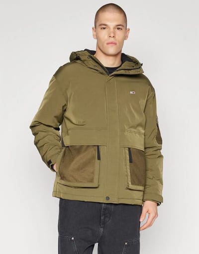Tommy Jeans Pullovers Drab Olive Green - Maat S