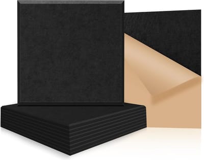 Akoestische panelen Zelfklevende Geluiddempende Wandtegels - 23 * 23 * 1cm - Polyester - Echo Annulerende - Gaming Room - Geluidsdempend .