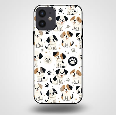 Smartphonica Telefoonhoesje voor iPhone 12 Mini met honden opdruk - TPU backcover case honden design geschikt voor iPhone 12 Mini