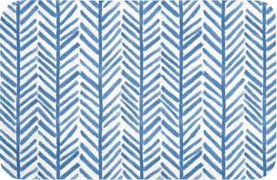 WC mat 60x40 cm - Antislip - Patroon - Streep - Blauw - Toiletmat - Vloermat - Douchemat - Toilet tapijt - Toiletmatten