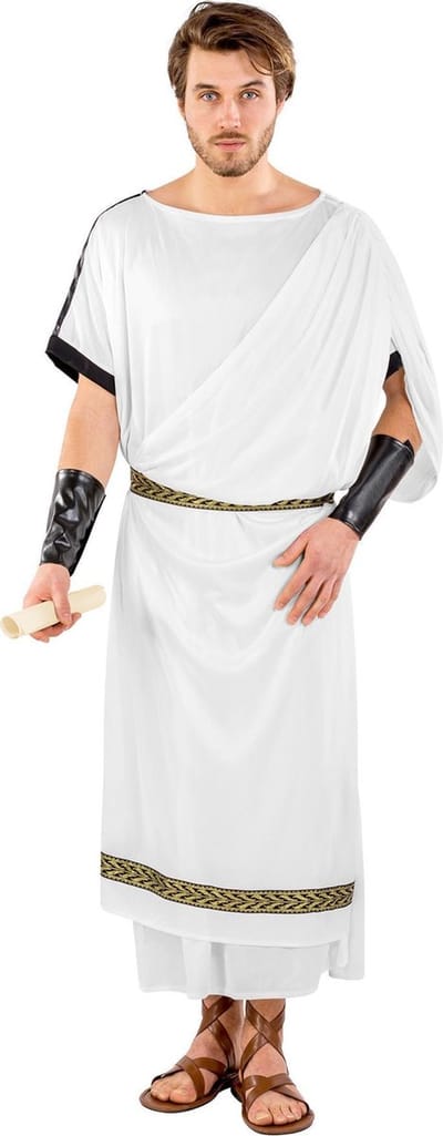 dressforfun - Herenkostuum Romeinse toga - L/XL - Verkleedkleding carnaval - Halloween - Verkleden - Feestkleding - Carnavalskleding - Feest - Partykleding