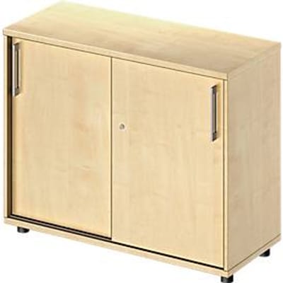 Schäfer Shop Genius Schuifdeurkast TETRIS WOOD, 2 ordnerhoogten, B 1000 mm, hoogte incl. glijders, esdoornpatroon