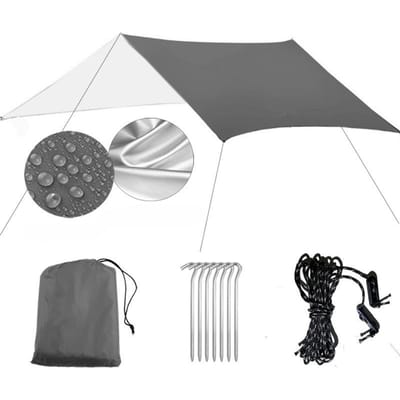 Outdoor Supergrote Luifel Zonnescherm Strand Kampeertent Waterdicht Grondzeil Vochtbestendige Mat Driehoekige Luifel 100*145CM