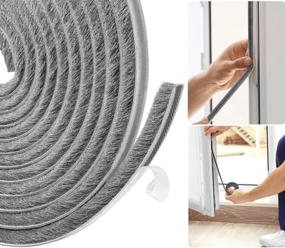 Zelfklevende Tochtstrip - 10 meter x 9 mm x 5 mm - Raam- en Deurisolatie voor Stille, Comfortabele Huizen