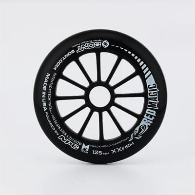 Skeelerwielen Vervangingsset - Inline skate wielen - Soepel rijden - Hoge PU kwaliteit - 125mm 85A - Zwart