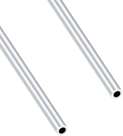 Dailygoods- Aluminium Buizen 10mm OD - 6mm ID - 400mm Lengte - 2 Stuks - Naadloze Buizen - Lichtgewicht - Corrosiebestendig - Aluminium Buis