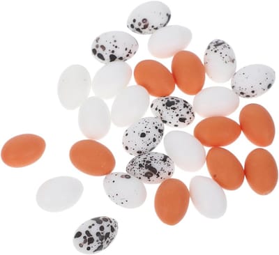 30 Miniatuur Paaseieren van Robuuste Hars, Realistische Decoratieve Eieren voor DIY Knutselprojecten, Tuinversiering en Poppenhuisaccessoires, Duurzaam en Kleurvast