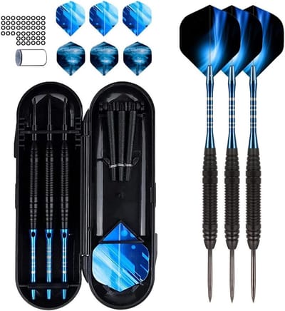 Professional Dart Flights - Metal Tip - Tungsten Steel Tip - Blauwe Steel Tip Dart Flights