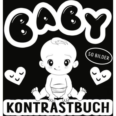 Kontrastbuch Baby - Schwarz Weiß Buch Mit 50 Niedlichen Bildern - Emilia Fröhlich