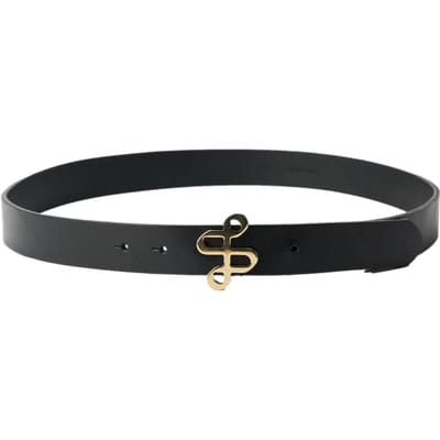 Leren riem met gouden logo op de gesp dames Salsa Jeans
