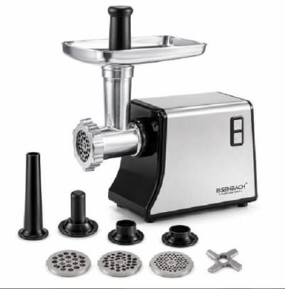 Eisenbach Professional vleesmolen , elektrisch 1600 W, 3-in-1, met achteruitfunctie