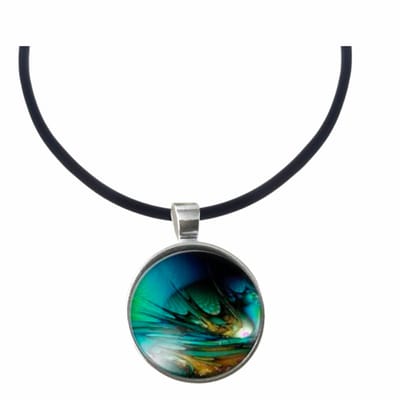 Ketting Suzan- Groen- 2.5 cm- Verstelbaar Koord ketting - Charme Bijoux
